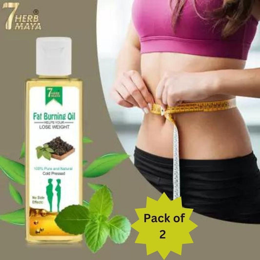 7Herbmaya Fat Burning Oil, Slimming oil, Fat Burner, Anti Cellulite & Skin Toning Slim Oil (Pack of 2)